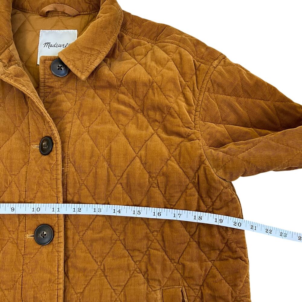 Madewell Sz S Quilted Corduroy Walton Shirt-Jacket Barn Coat Insulated Cotton - Picture 14 of 16